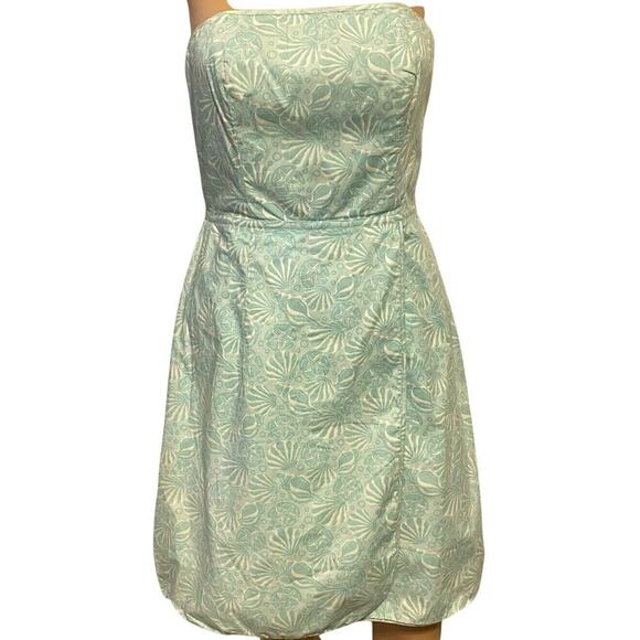 Vineyard Vines Seaside Dress Seaglass Strapless Starsish Shell Sundress Size 2 - Picture 1 of 9